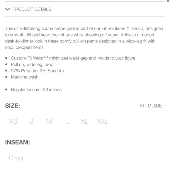 Ricki’s Scuba Crepe Wide Leg Crop Pants - Picture 4 of 14